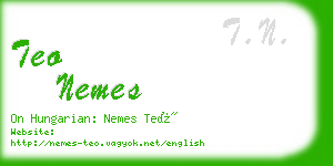 teo nemes business card
